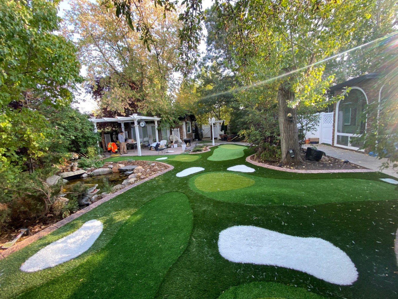 Edmonton backyard putting green finished product