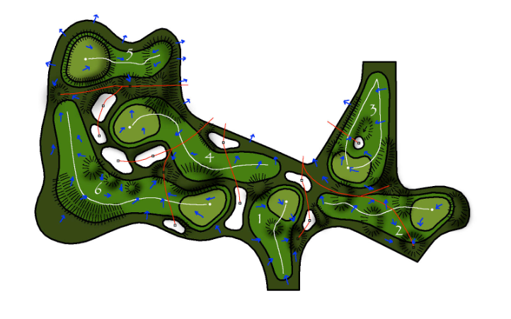 Edmonton backyard putting green contour map