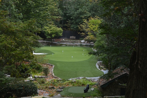 Edmonton Synthetic Putting Green amidst trees