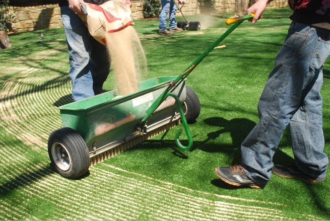 Edmonton artificial grass installation - base layer