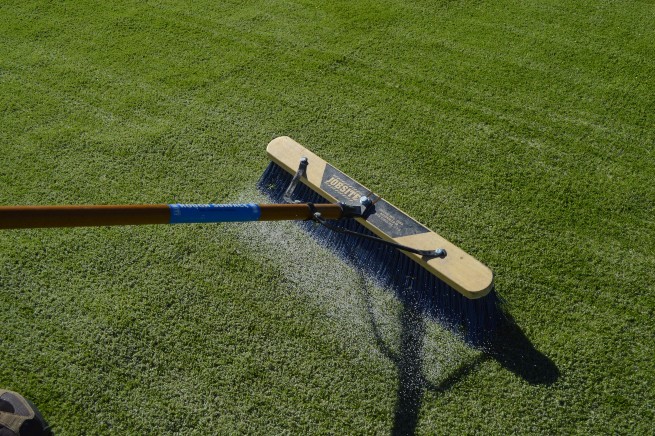 Edmonton artificial turf installation - infill